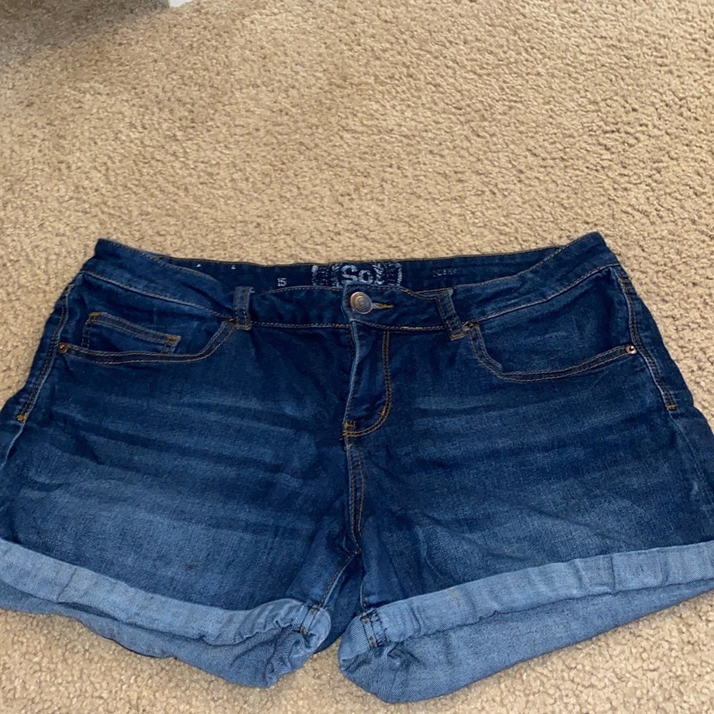 SO Blue Jean Shorts with Rolled Hems